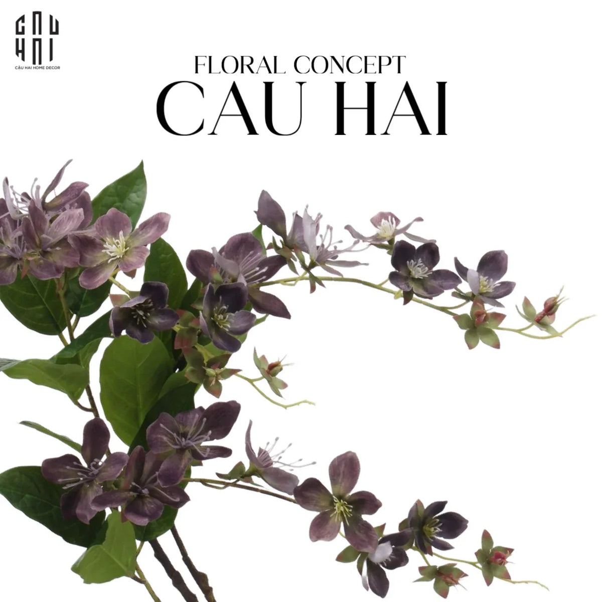 Set 2 Cành Hoa Nhài Twilight-Hoa Lụa-Đối tác tại Trung Quốc theo từng đơn đặt hàng-CẬU HAI HOME DECOR