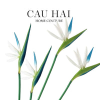 Set 2 Cành Hoa Thiên Điểu - Neige Bleu (Tuyết)-CẬU HAI HOME DECOR