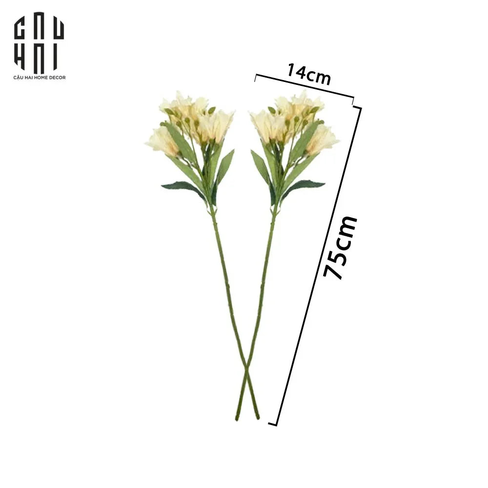 Set 2 Cành Hoa Thuỷ Tiên-Hoa Lụa-Đối tác tại Trung Quốc theo từng đơn đặt hàng-CẬU HAI HOME DECOR