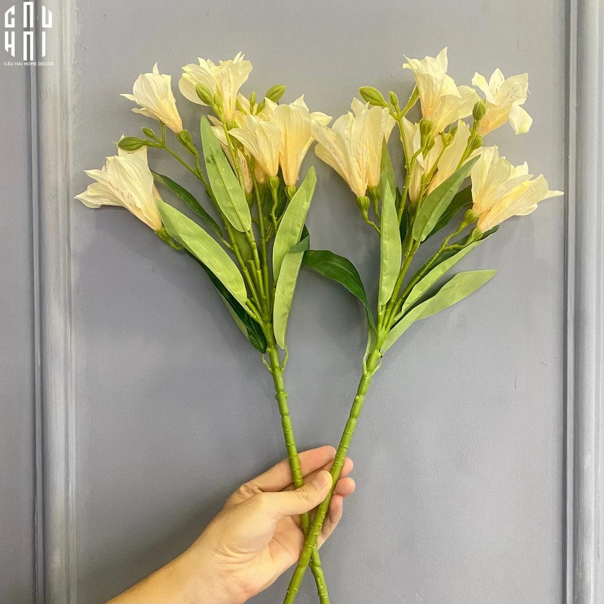 Set 2 Cành Hoa Thuỷ Tiên-Hoa Lụa-Đối tác tại Trung Quốc theo từng đơn đặt hàng-CẬU HAI HOME DECOR