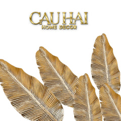 Set 2 Cành Lá Gold Kim Diệp Phú Quý – Golden Leaf Branches-CẬU HAI HOME DECOR