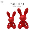 FÊTES COUTURE - SET 2 CHÚ THỎ DA ROUGE LOUIS LUCKY BUNNY DIAMANT 28/38 - CẬU HAI HOME DECOR