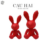 FÊTES COUTURE - SET 2 CHÚ THỎ DA ROUGE LOUIS LUCKY BUNNY DIAMANT 28/38 - CẬU HAI HOME DECOR