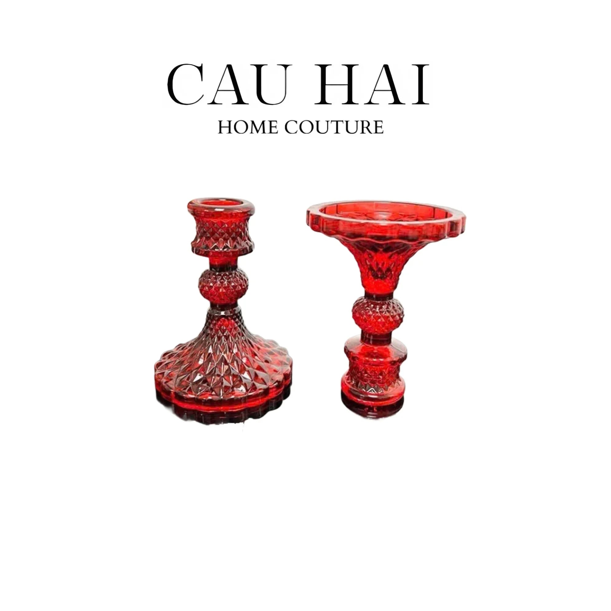 Set 2 Đế Nến Éclat De Rouge-CẬU HAI HOME DECOR