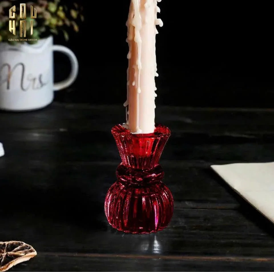 FÊTES COUTURE - SET 2 ĐẾ NẾN PHA LÊ ROUGE ÉCLAT - CẬU HAI HOME DECOR