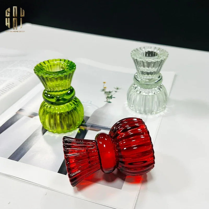 Set 2 Đế Nến Pha Lê Rouge Éclat-ĐẾ NẾN-Đối tác tại Trung Quốc theo từng đơn đặt hàng-CẬU HAI HOME DECOR