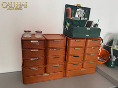 Set 2 Hộp Lưu Trữ Da Pu Alexander-CẬU HAI HOME DECOR