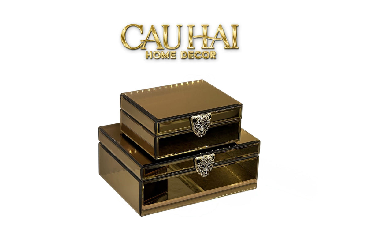 Set 2 Hộp Trang Sức Starlight Mirrored Chữ Nhật Panther Argenté Bronze-HỘP TRANG SỨC-CẬU HAI HOME DECOR-CẬU HAI HOME DECOR