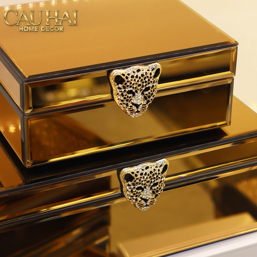Set 2 Hộp Trang Sức Starlight Mirrored Chữ Nhật Panther Argenté Bronze-HỘP TRANG SỨC-CẬU HAI HOME DECOR-CẬU HAI HOME DECOR