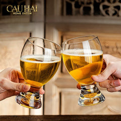 Set 2 Ly Bia Thuỷ Tinh Glacier Golden Diamond Cocktail Glasses 370Ml-CẬU HAI HOME DECOR