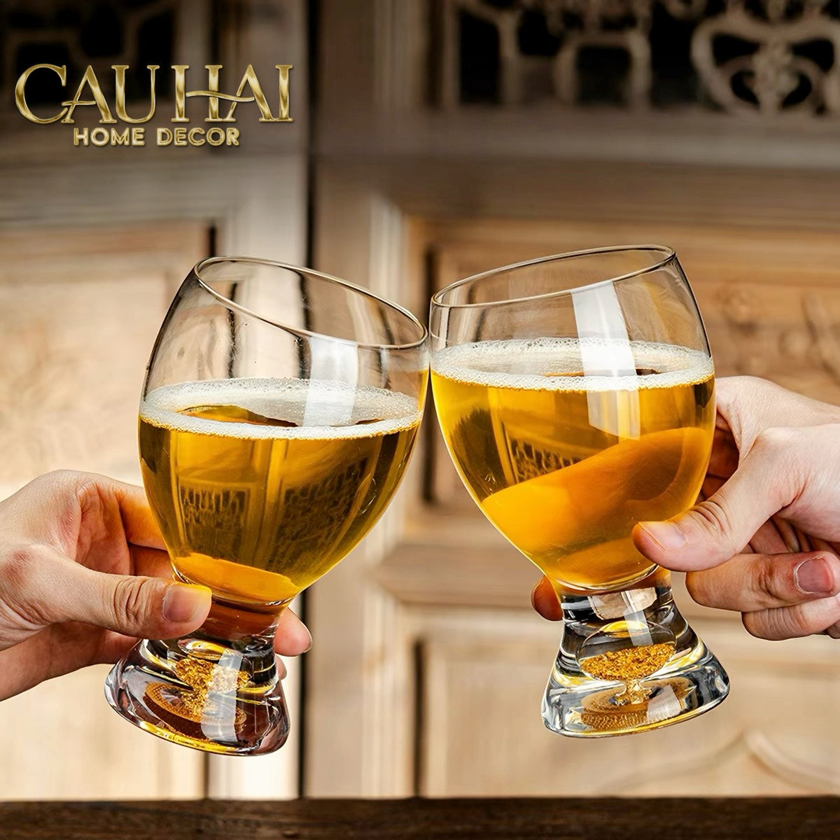 Set 2 Ly Bia Thuỷ Tinh Glacier La Couleur Rose Cocktail Glasses 370Ml-CẬU HAI HOME DECOR-CẬU HAI HOME DECOR
