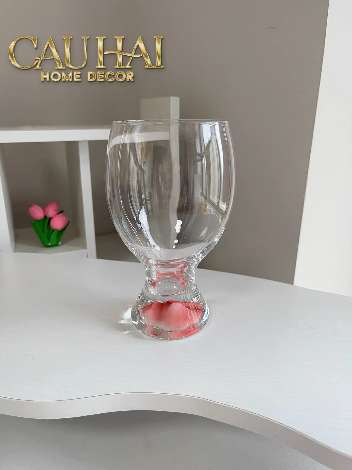 Set 2 Ly Bia Thuỷ Tinh Glacier La Couleur Rose Cocktail Glasses 370Ml-CẬU HAI HOME DECOR-CẬU HAI HOME DECOR