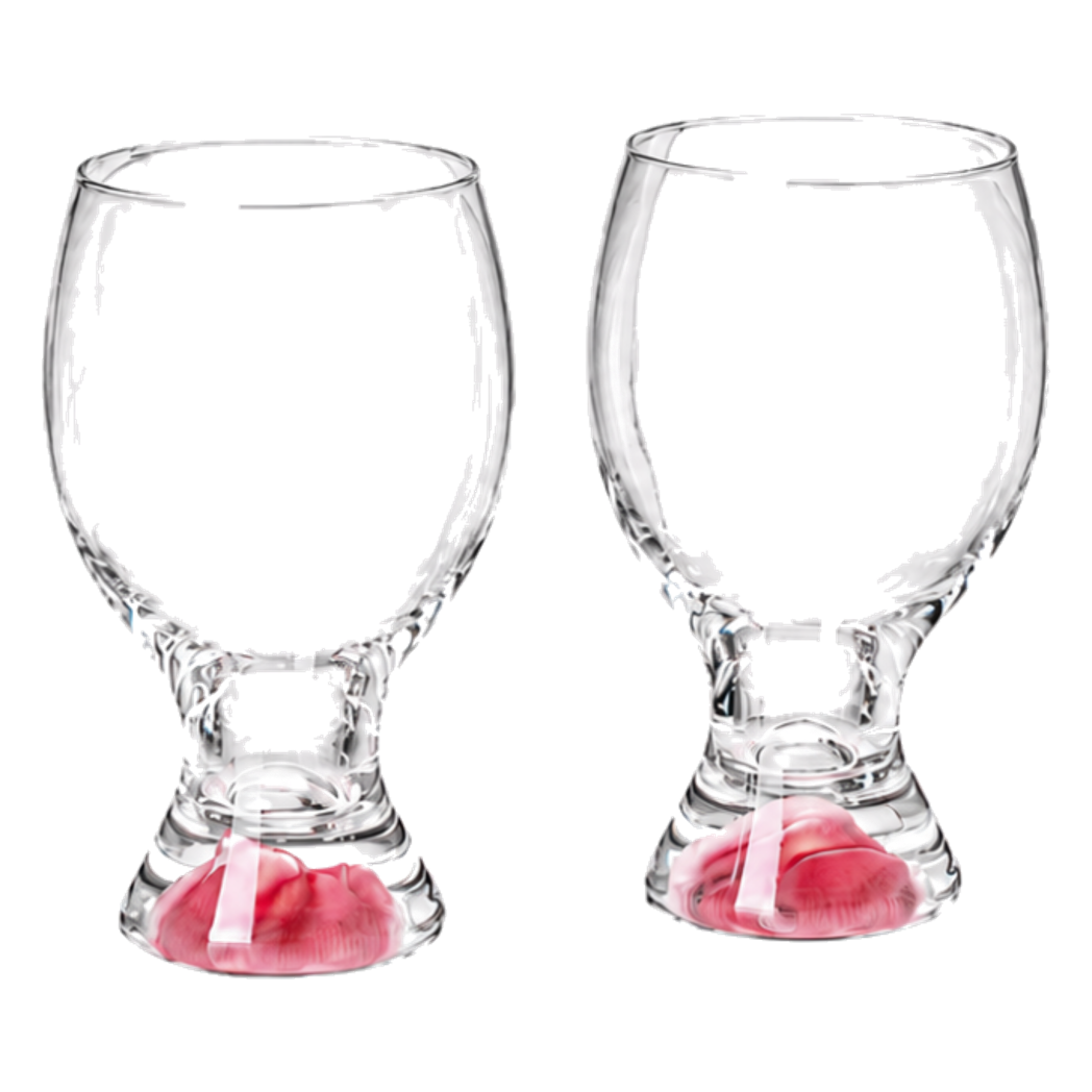 Set 2 Ly Bia Thuỷ Tinh Glacier La Couleur Rose Cocktail Glasses 370Ml-CẬU HAI HOME DECOR-CẬU HAI HOME DECOR