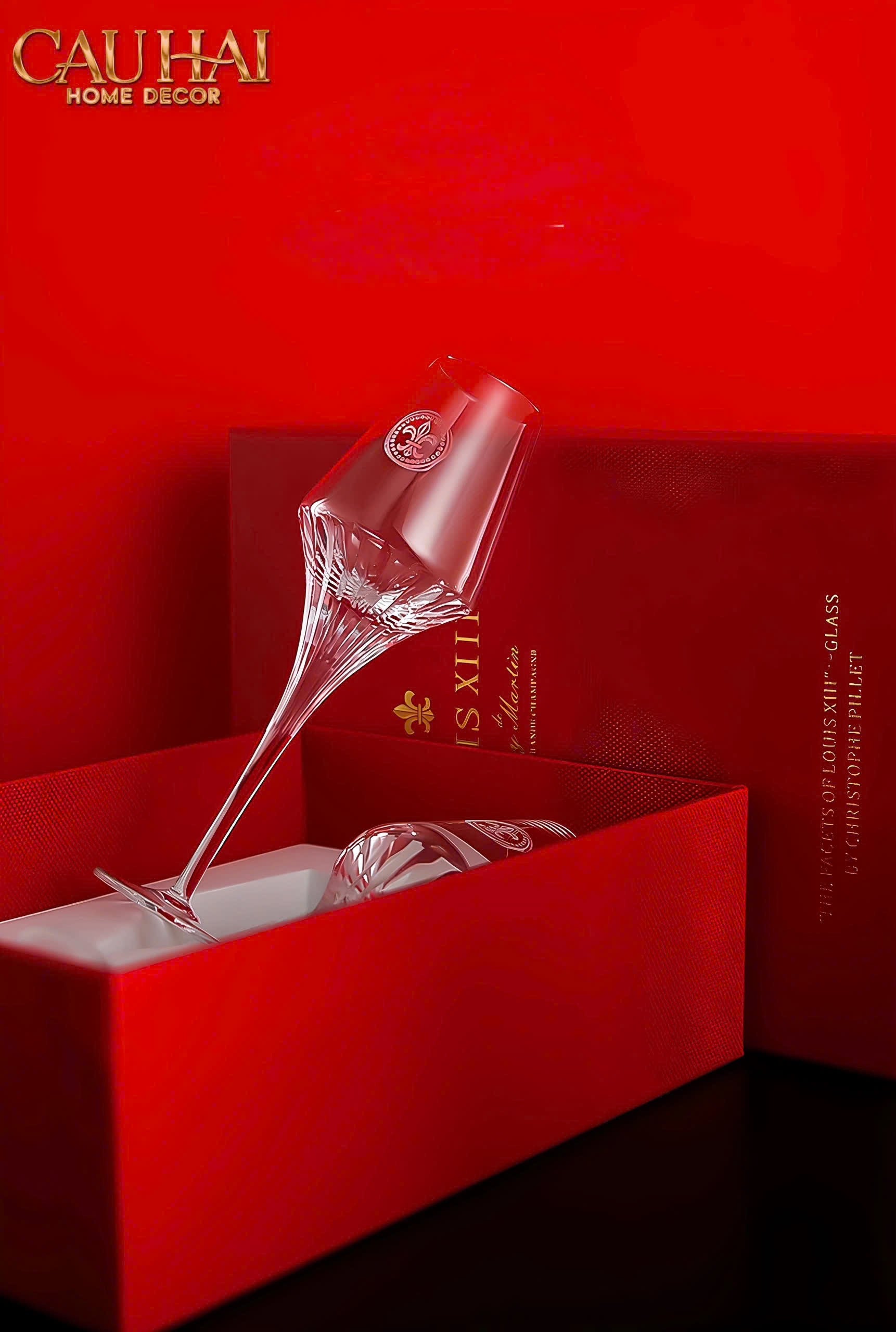 SET 2 LY CHAMPAGNE CRYSTAL LOUIS XIII - FULL BOX - CẬU HAI HOME DECOR