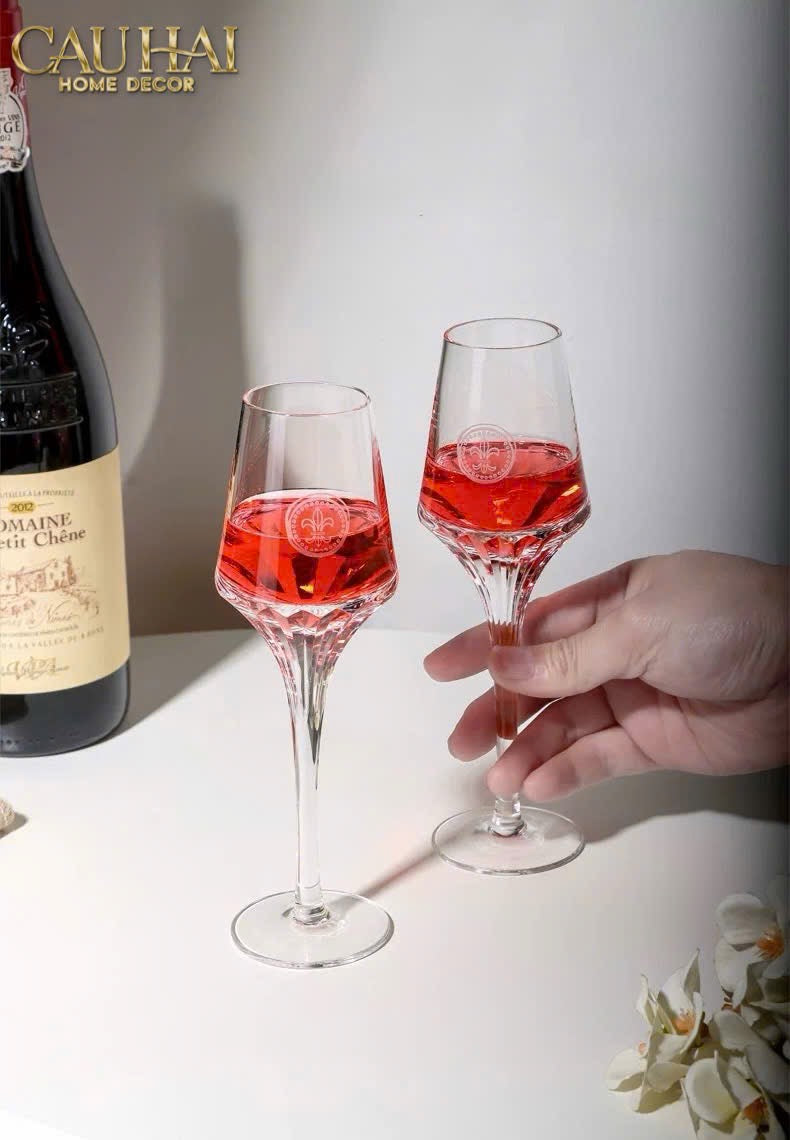 SET 2 LY CHAMPAGNE CRYSTAL LOUIS XIII - FULL BOX - CẬU HAI HOME DECOR