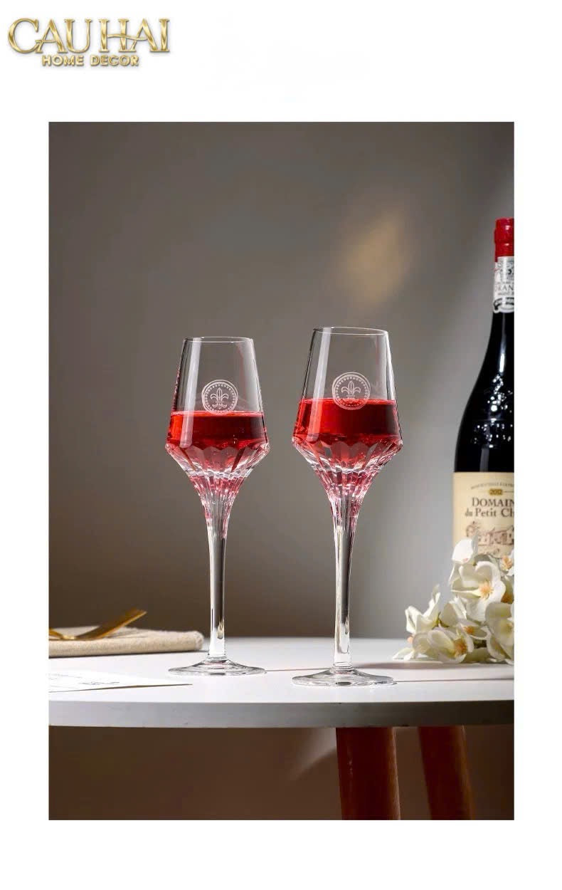 SET 2 LY CHAMPAGNE CRYSTAL LOUIS XIII - FULL BOX - CẬU HAI HOME DECOR