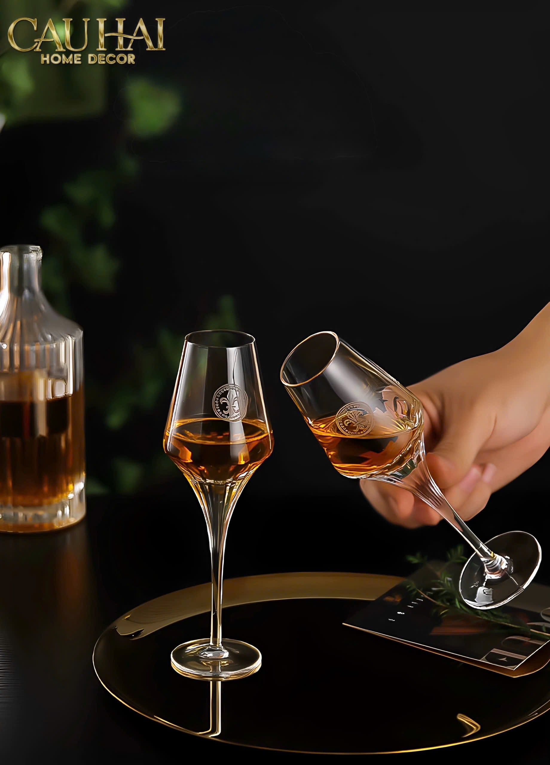 SET 2 LY CHAMPAGNE CRYSTAL LOUIS XIII - FULL BOX - CẬU HAI HOME DECOR