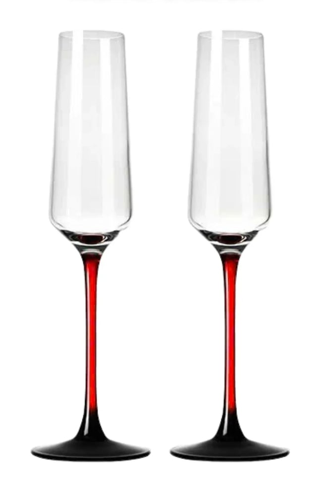 Set 2 Ly Champane Flute Sparkle Sparkling Glasses 240ml 4.2x26x7.1-LY THỦY TINH-Đối tác tại Trung Quốc theo từng đơn đặt hàng-CẬU HAI HOME DECOR