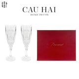 SET 2 LY CHAMPAGNE CRYSTAL BCR - FULL BOX SS25 - CẬU HAI HOME DECOR