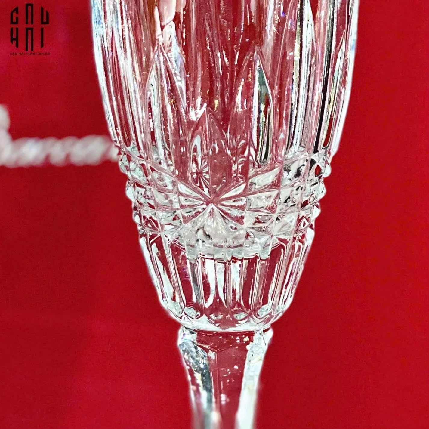 SET 2 LY CHAMPAGNE CRYSTAL BCR - FULL BOX SS25 - CẬU HAI HOME DECOR