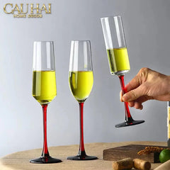 Set 2 Ly Champane Flute Sparkle Sparkling Glasses 240ml 4.2x26x7.1-CẬU HAI HOME DECOR
