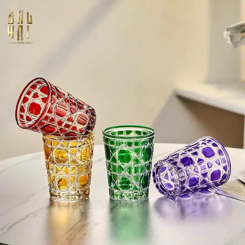 Set 2 Ly Cocktail Thuỷ Tinh D.O - Amethyst Cobalt 310Ml-CẬU HAI HOME DECOR