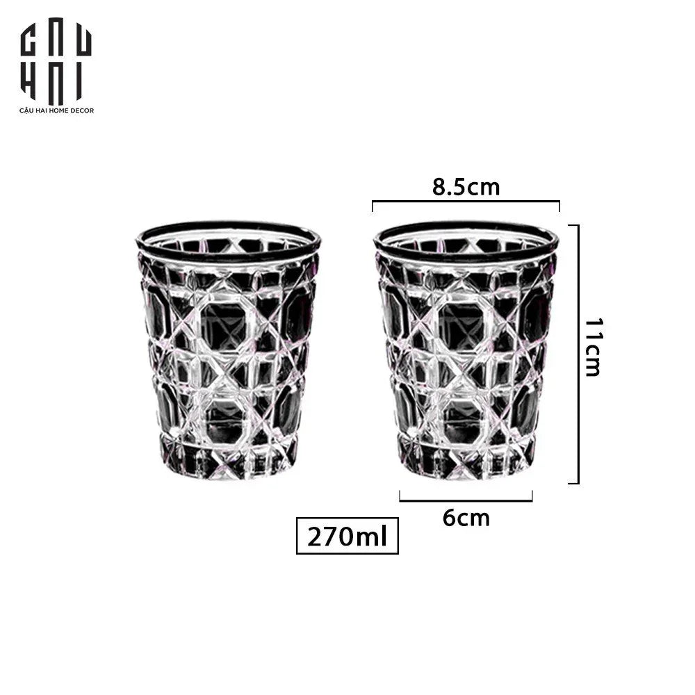Set 2 Ly Cocktail Thuỷ Tinh D.O - Éclat Noir 310Ml-CẬU HAI HOME DECOR