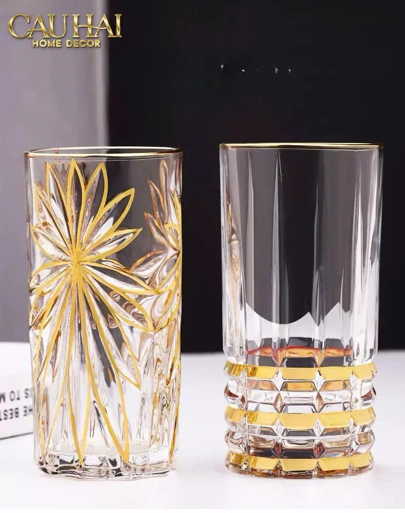 Set 2 Ly Cocktail Thuỷ Tinh Highball D'Or Glorious - 380Ml 7.3x15-CẬU HAI HOME DECOR