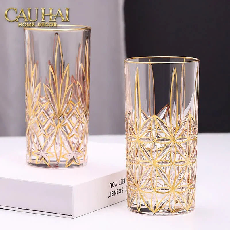 Set 2 Ly Cocktail Thuỷ Tinh Highball Starlight Facetté - 380Ml 7.3x15-CẬU HAI HOME DECOR
