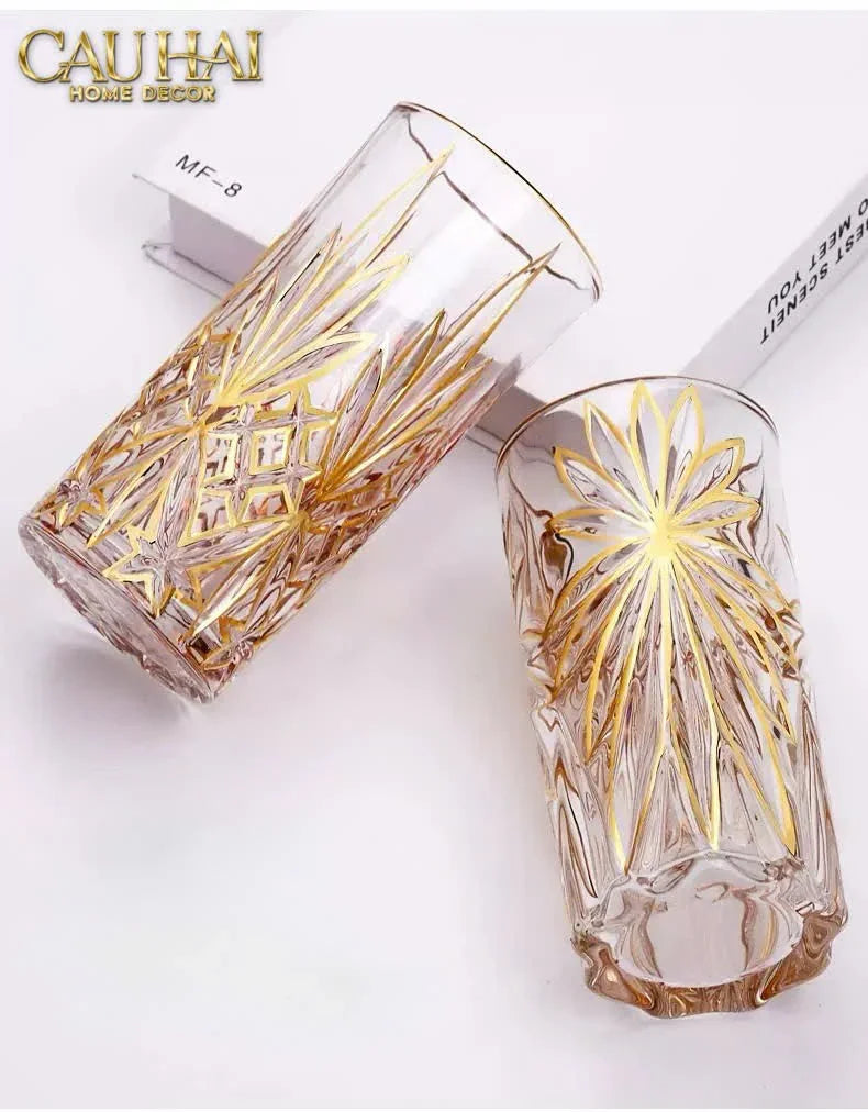 Set 2 Ly Cocktail Thuỷ Tinh Highball Starlight Facetté - 380Ml 7.3x15-CẬU HAI HOME DECOR