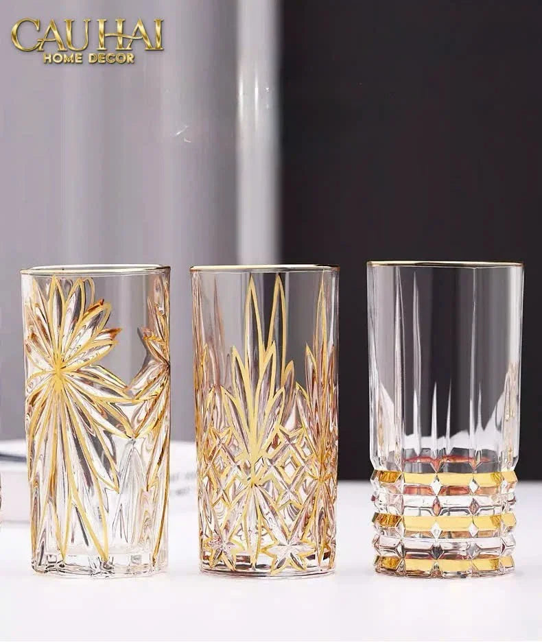 Set 2 Ly Cocktail Thuỷ Tinh Highball Starlight Facetté - 380Ml 7.3x15-CẬU HAI HOME DECOR