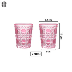 Set 2 Ly Cocktails Thuỷ Tinh D.O Full Box - Quartz Rosé 310Ml-CẬU HAI HOME DECOR