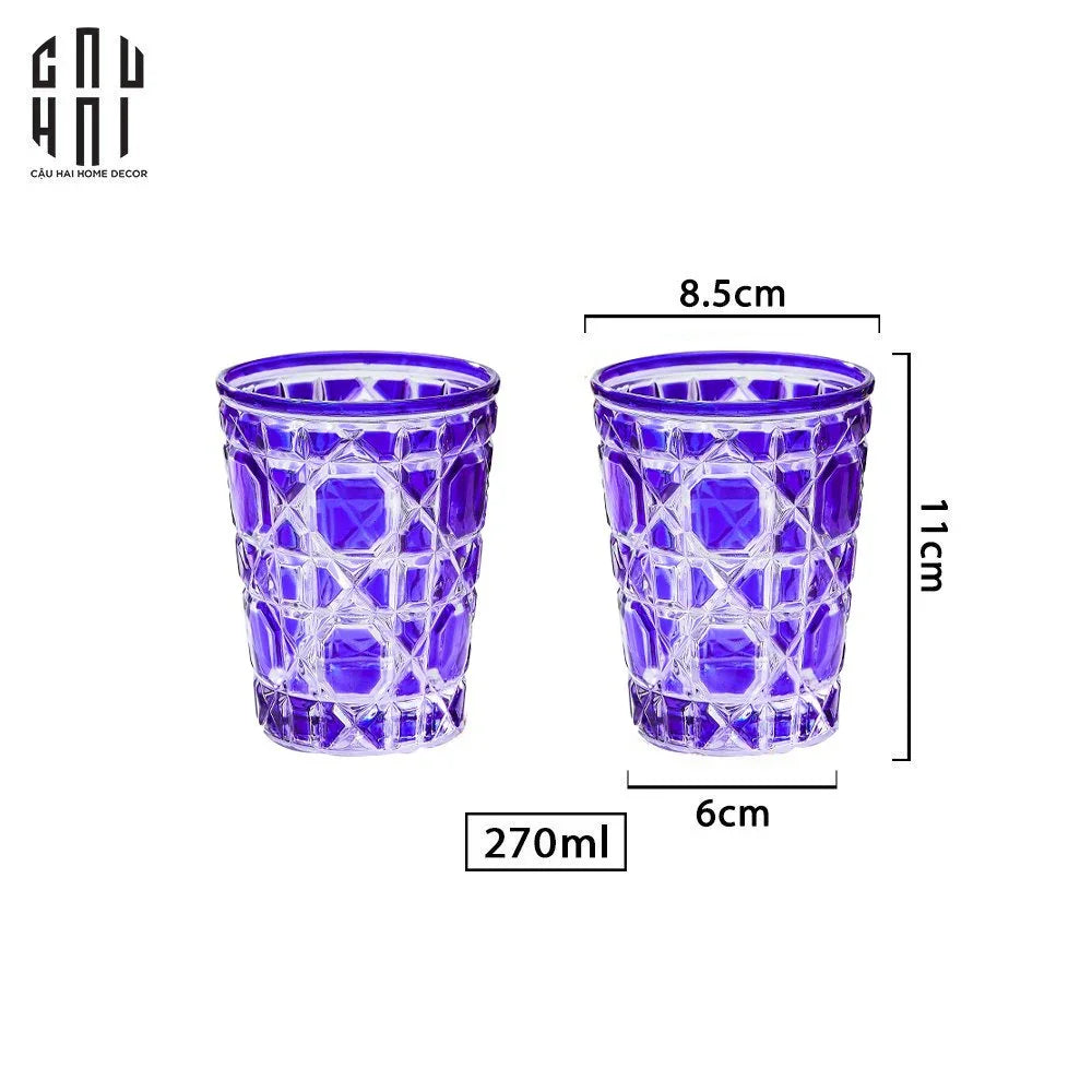 SET 2 LY D.O - AMETHYST COBALT 310ML - CẬU HAI HOME DECOR