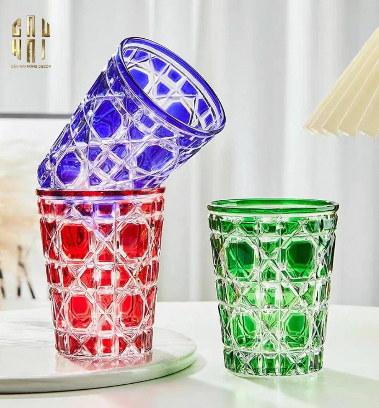 SET 2 LY D.O - AMETHYST COBALT 310ML - CẬU HAI HOME DECOR