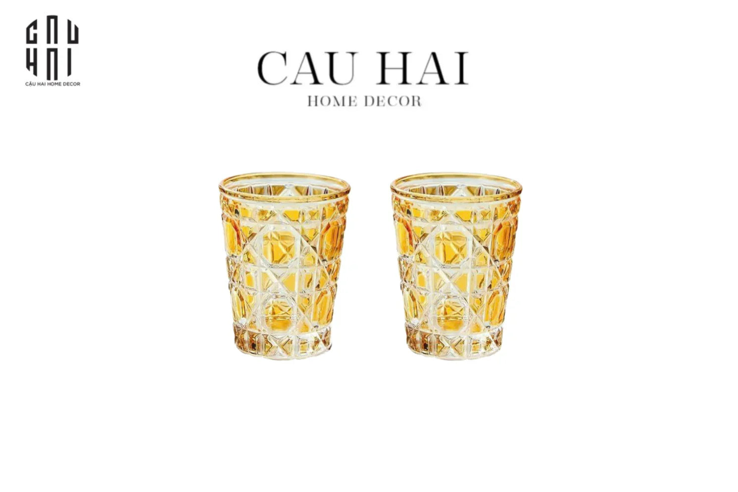 Set 2 Ly D.O - Champagne Gold 310Ml - CẬU HAI HOME DECOR