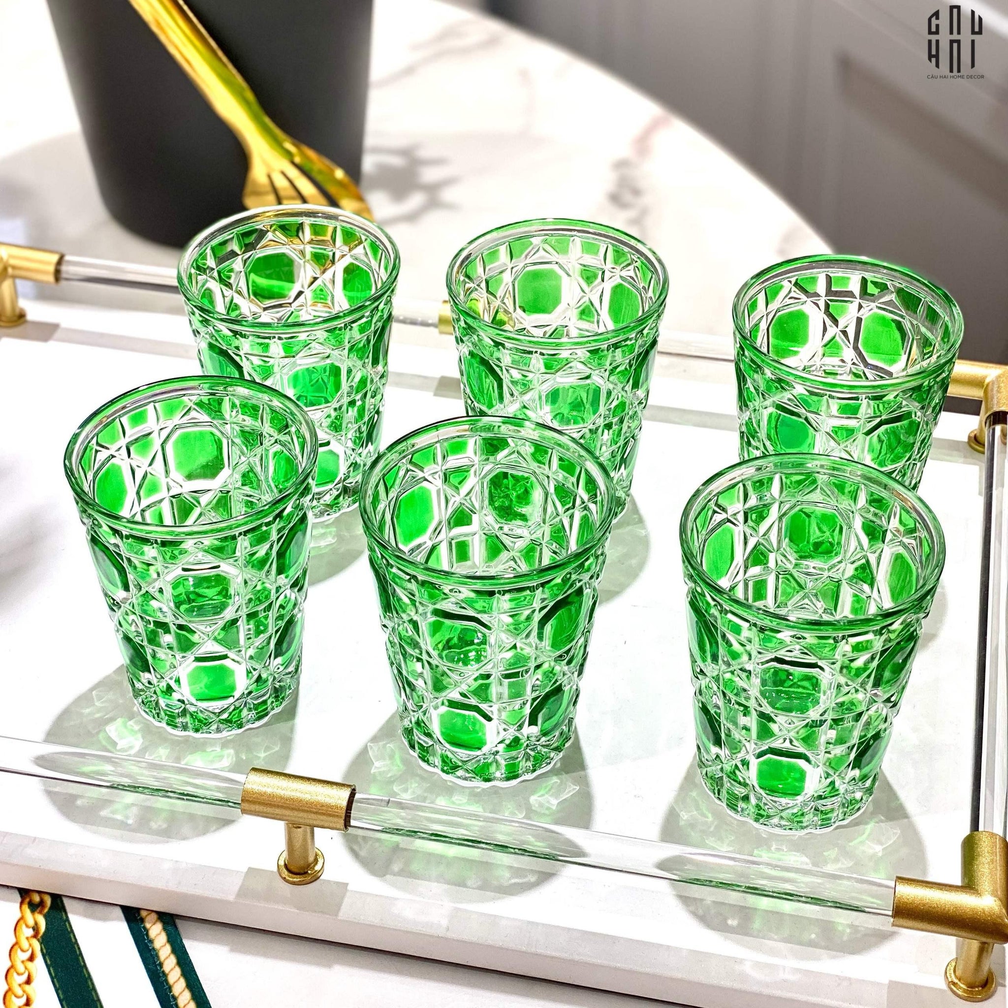 SET 2 LY D.O - EMERALD JADE 310ml - CẬU HAI HOME DECOR