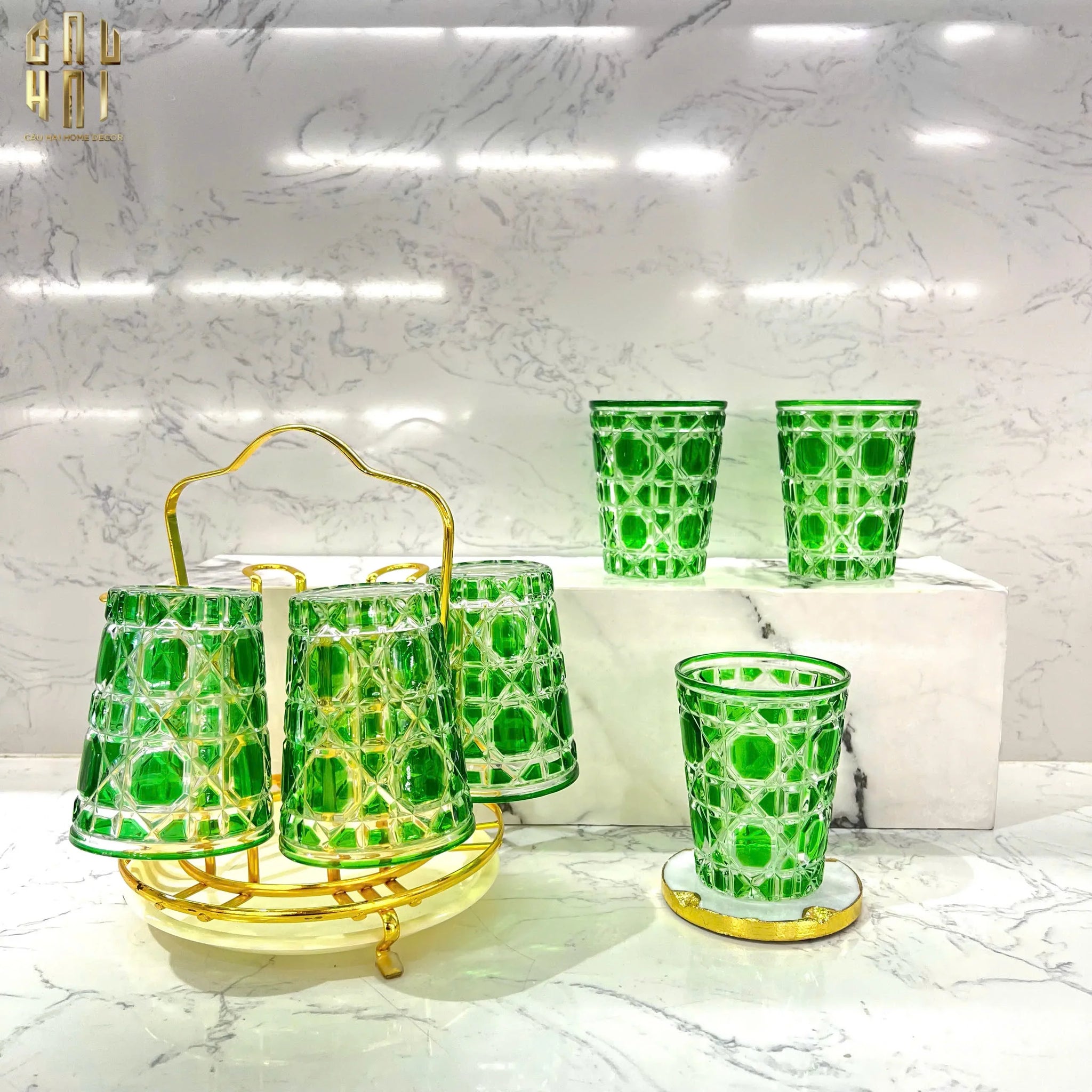 SET 2 LY D.O - EMERALD JADE 310ml - CẬU HAI HOME DECOR