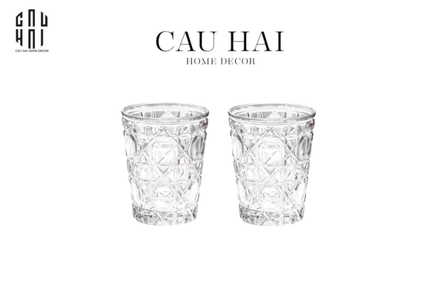 SET 2 LY D.O - PURE CRYSTAL 310ML - CẬU HAI HOME DECOR
