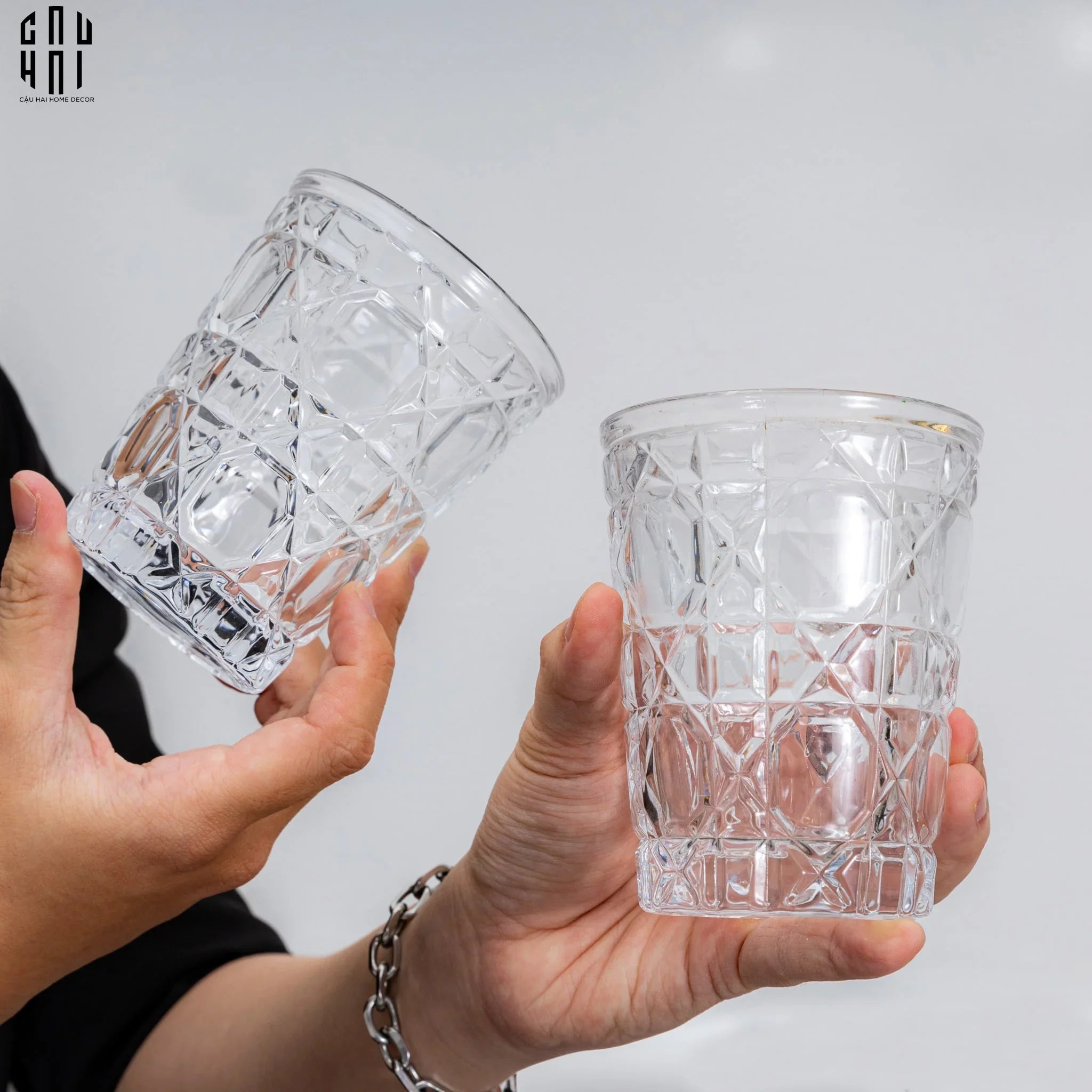 SET 2 LY D.O - PURE CRYSTAL 310ML - CẬU HAI HOME DECOR