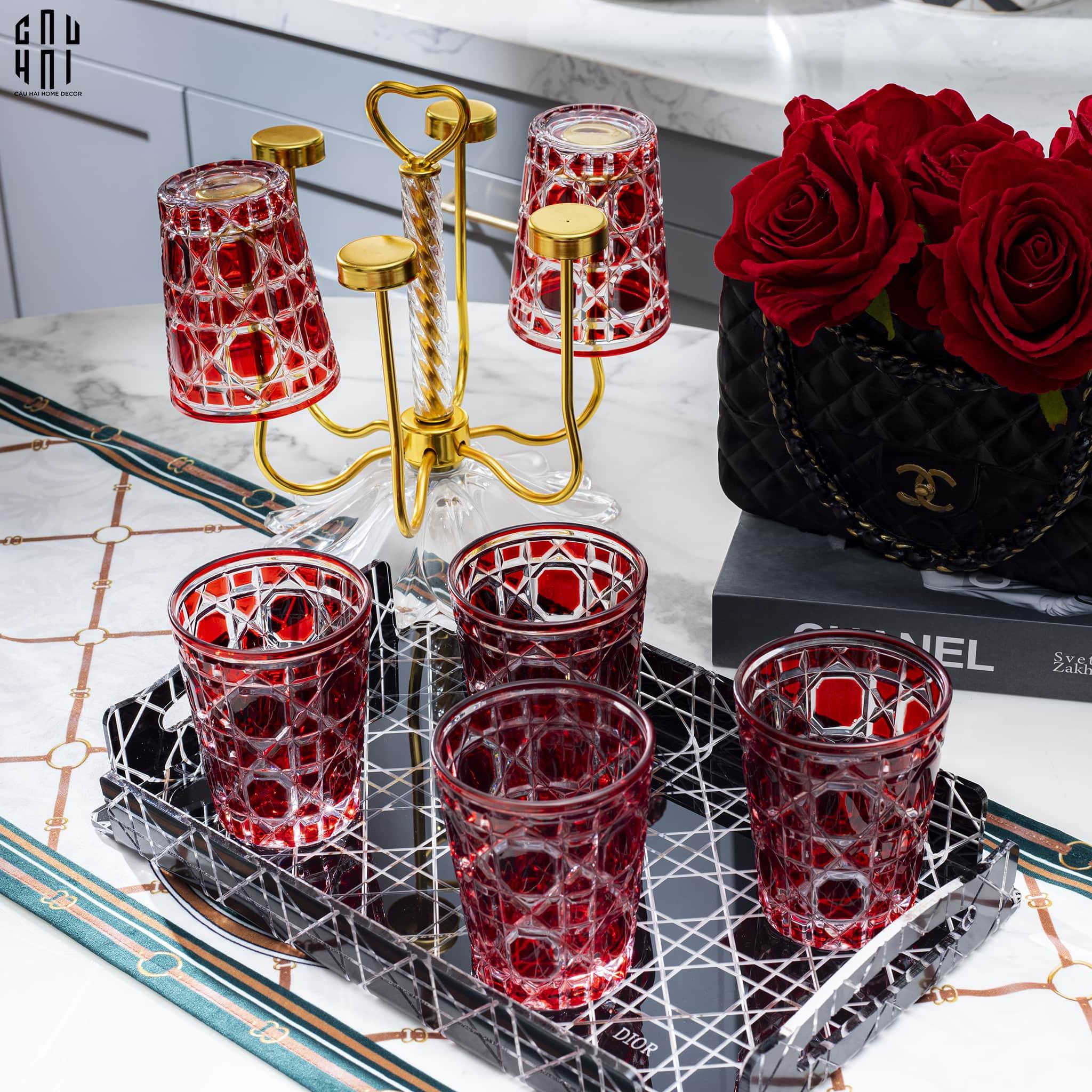 SET 2 LY D.O - RUBY RED 310ML - CẬU HAI HOME DECOR