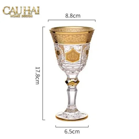 Set 2 Ly Imperial Aureate Byzantine - Lumière D'Or Cristalleries Goblet-LY THỦY TINH-Đối tác tại Trung Quốc theo từng đơn đặt hàng-CẬU HAI HOME DECOR