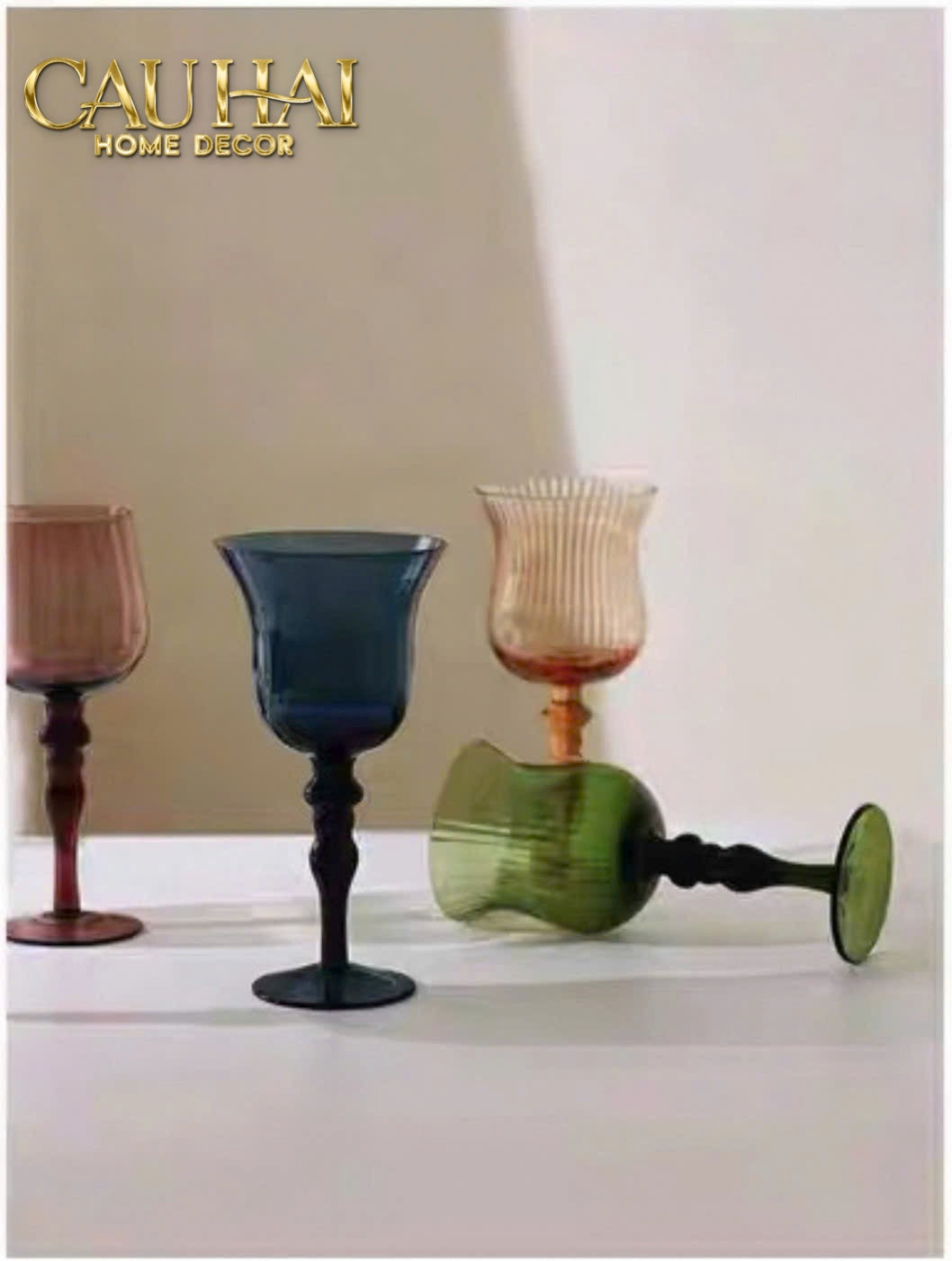 Set 2 Ly Oceania Alantian 320Ml Vino Rosso Glasses - CẬU HAI HOME DECOR