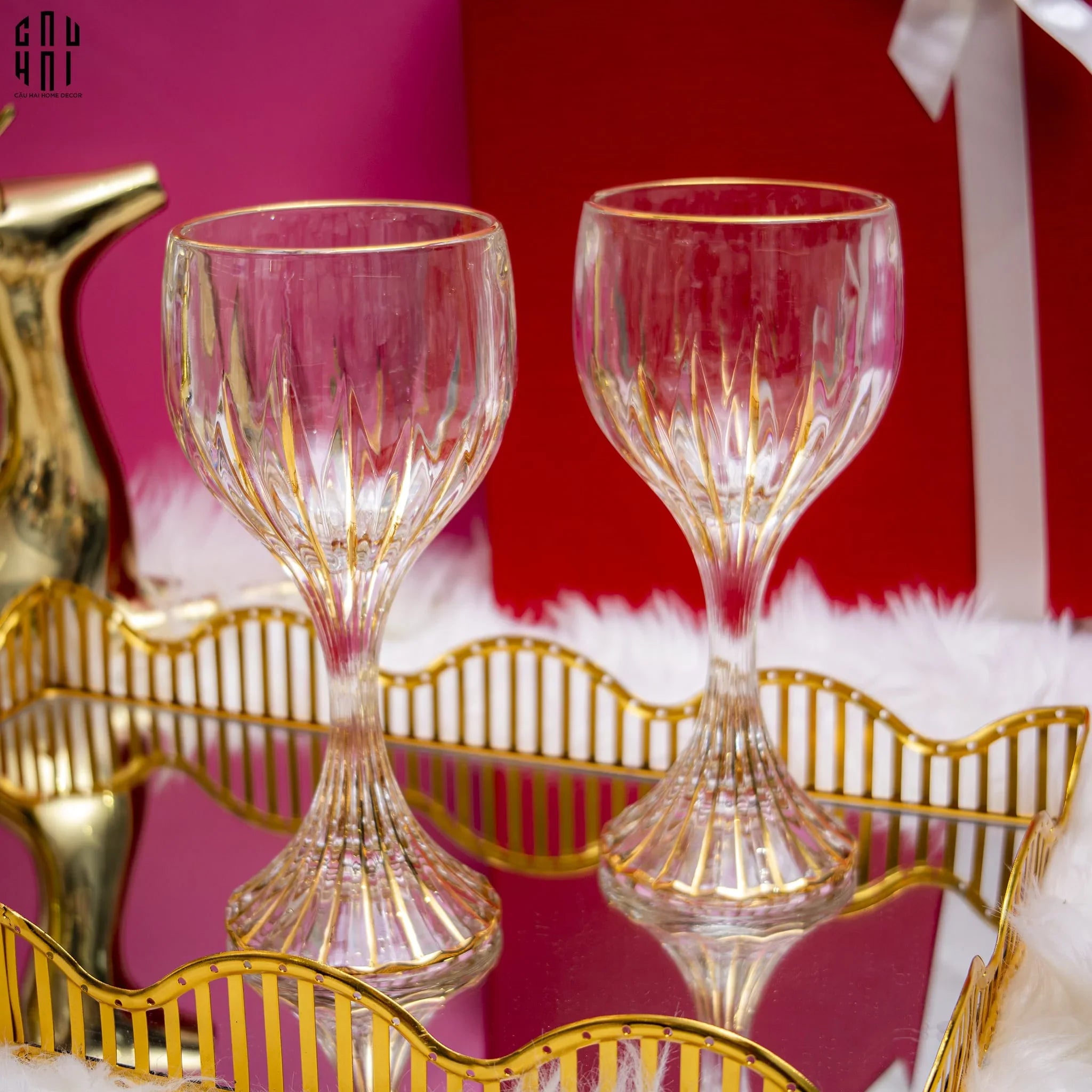 HOME COUTURE - SET 2 LY PHA LÊ BCR VICTORIA FULL BOX - CẬU HAI HOME DECOR