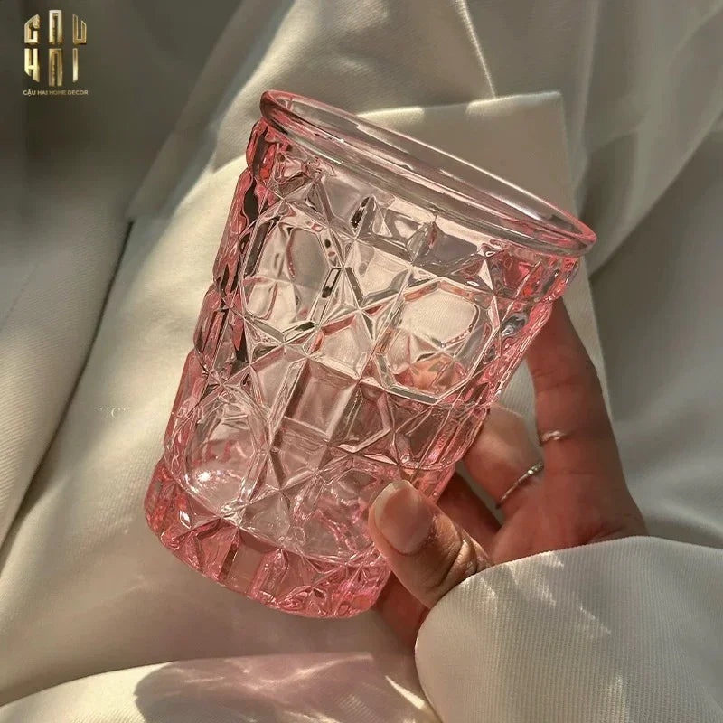 SET 2 LY THUỶ TINH D.O FULL BOX - QUARTZ ROSÉ 310ML - CẬU HAI HOME DECOR