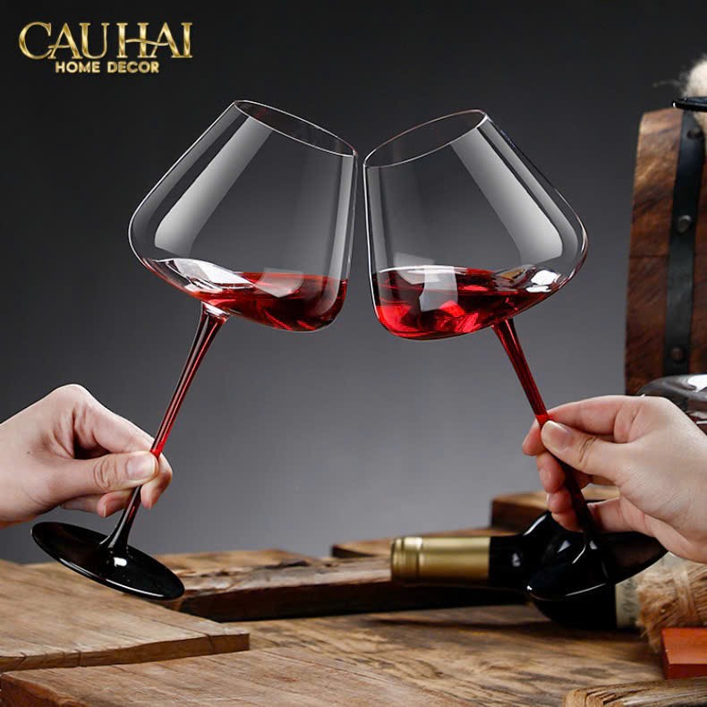 SET 2 LY VANG BURGUNDY - NO BOX - CẬU HAI HOME DECOR