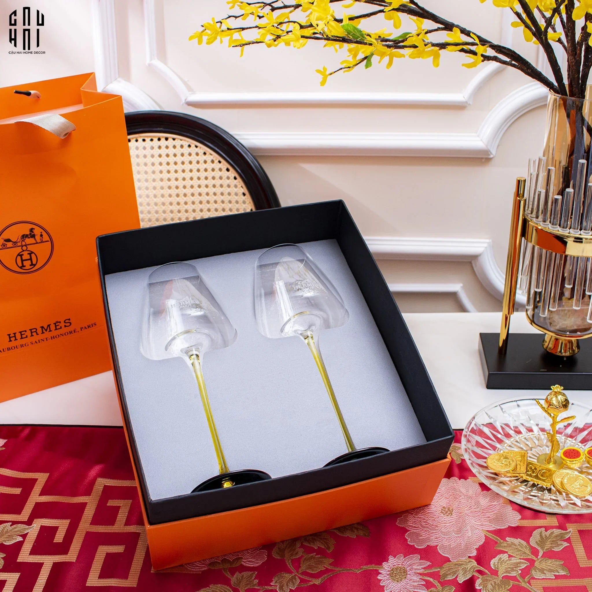 SET 2 LY VANG LUMIÈRE HELION - FULL BOX SS24 - CẬU HAI HOME DECOR