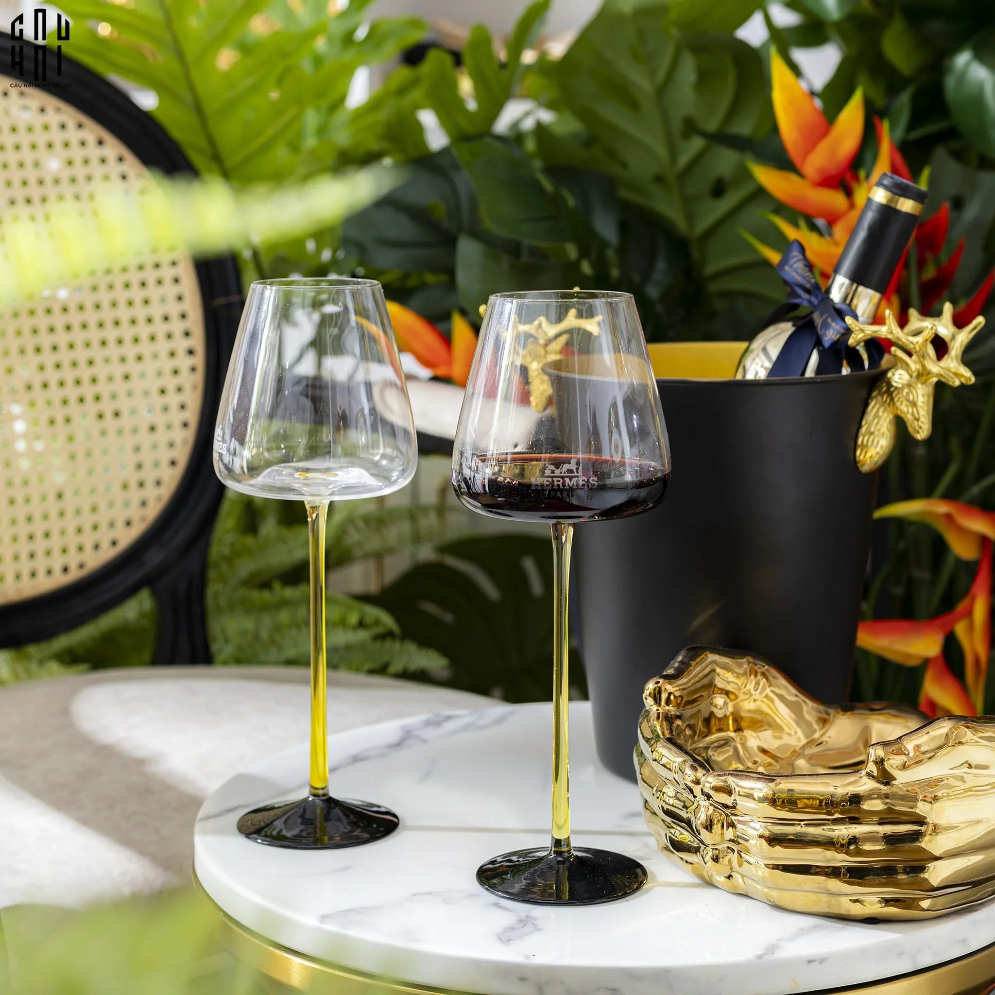 SET 2 LY VANG LUMIÈRE HELION - FULL BOX SS24 - CẬU HAI HOME DECOR