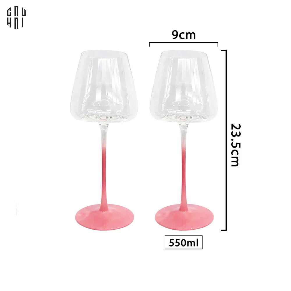 HAUTE FOLIE - SET 2 LY VANG RED WINE CRYSTAL - LOVELY D.O FULL BOX - CẬU HAI HOME DECOR