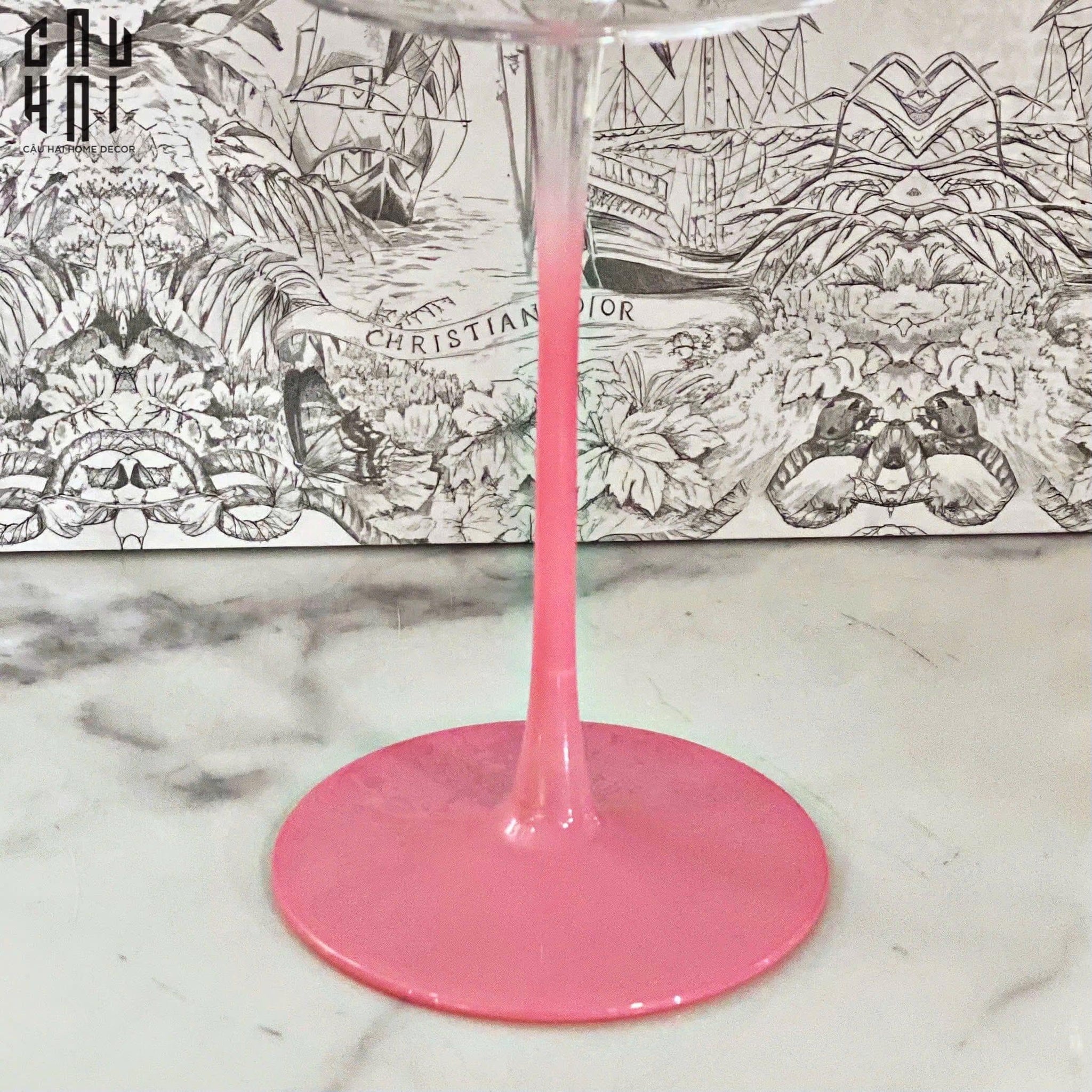 HAUTE FOLIE - SET 2 LY VANG RED WINE CRYSTAL - LOVELY D.O FULL BOX - CẬU HAI HOME DECOR