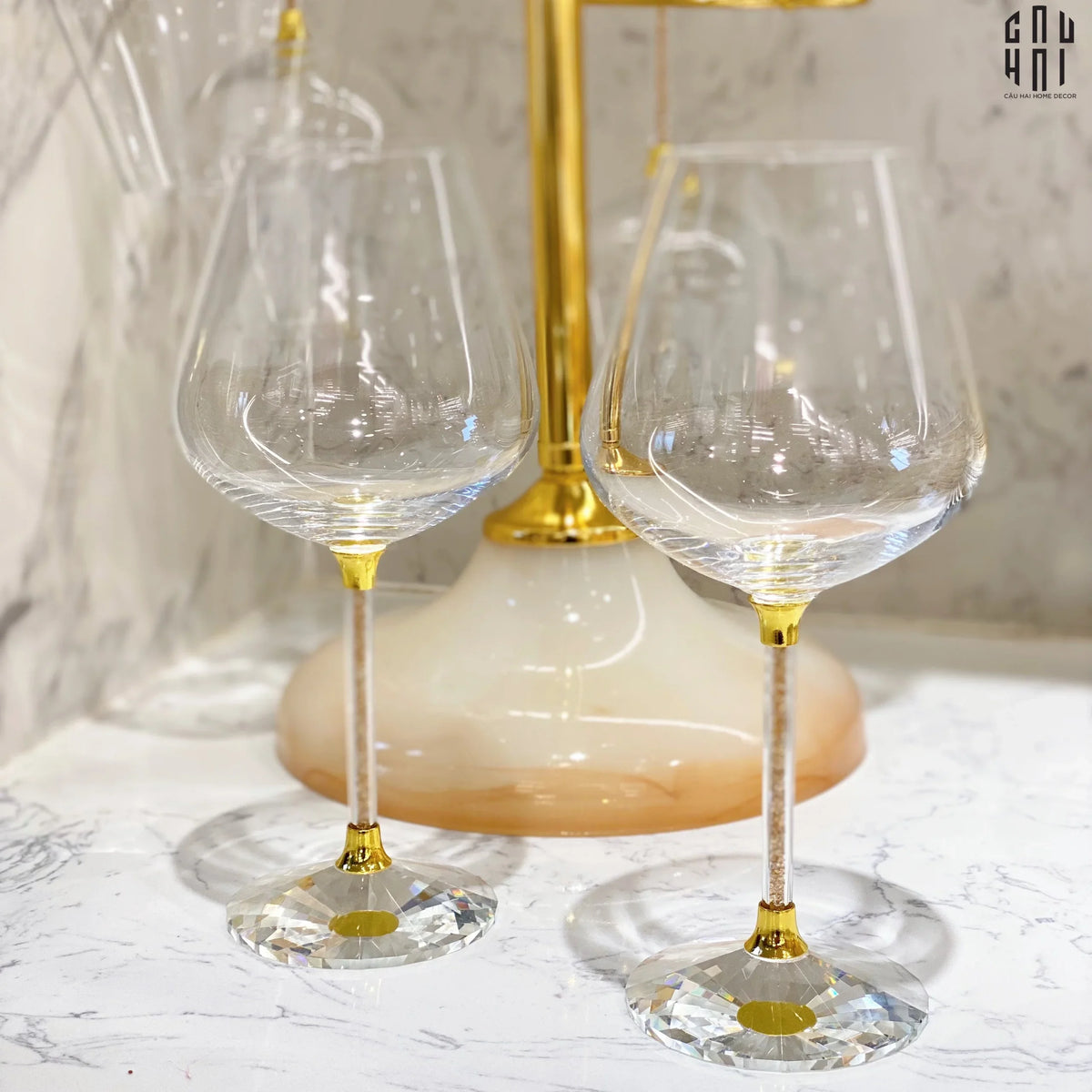 Set 2 Ly Vang Standford - Full Box-LY THỦY TINH-Đối tác tại Trung Quốc theo từng đơn đặt hàng-CẬU HAI HOME DECOR